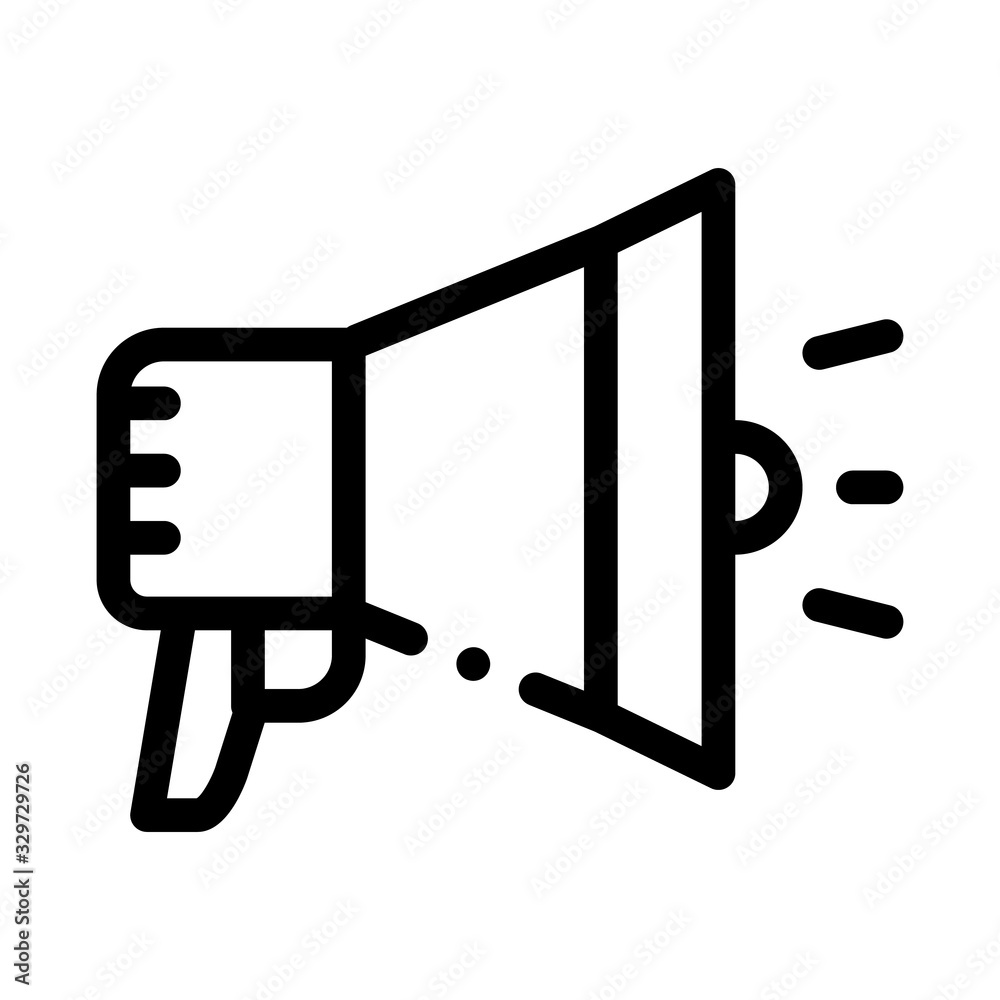 Loudspeaker Megaphone Agile Element Vector Icon Thin Line. Agile Gear And Document, Sandglass And Package, Loud-speaker And Stop Watch Concept Linear Pictogram. Monochrome Contour Illustration Loudspeaker Megaphone Agile Element Vector Icon Thin Line. Agile Gear And Document, Sandglass And Package, Loud-speaker And Stop Watch Concept Linear Pictogram. Monochrome Contour Illustration