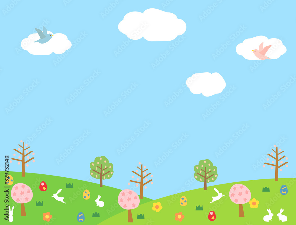 丘景色10　春　丘　景色