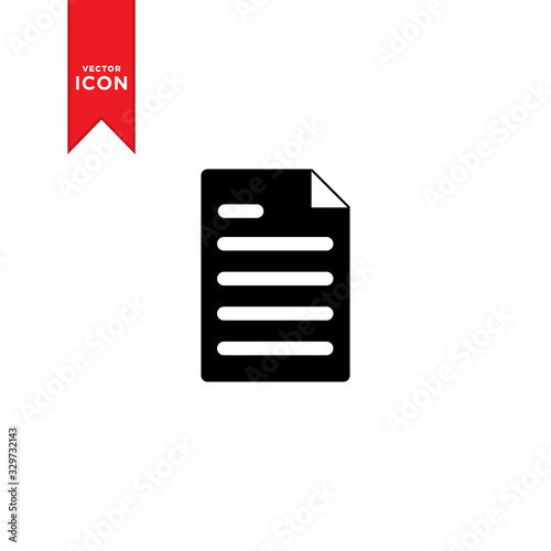 File icon. Document icon. Paper icon. Flat design style on trendy icon. © myupoo