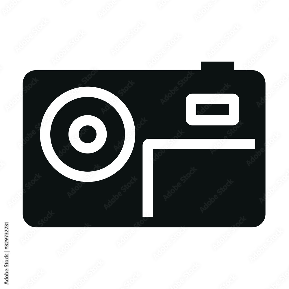 photo camera black icon on white background photo camera black icon on white background