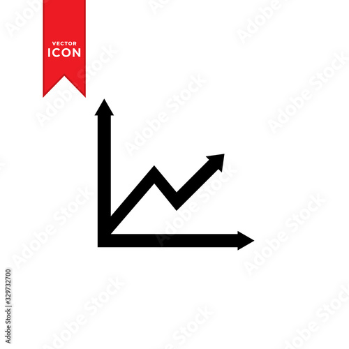 Graph icon vector. Chart icon illustration. Simple design on trendy icon.