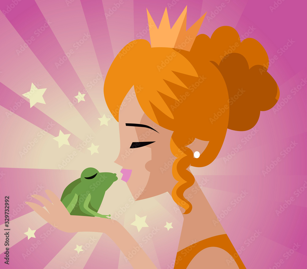 cute princess kissing a frog cute princess kissing a frog