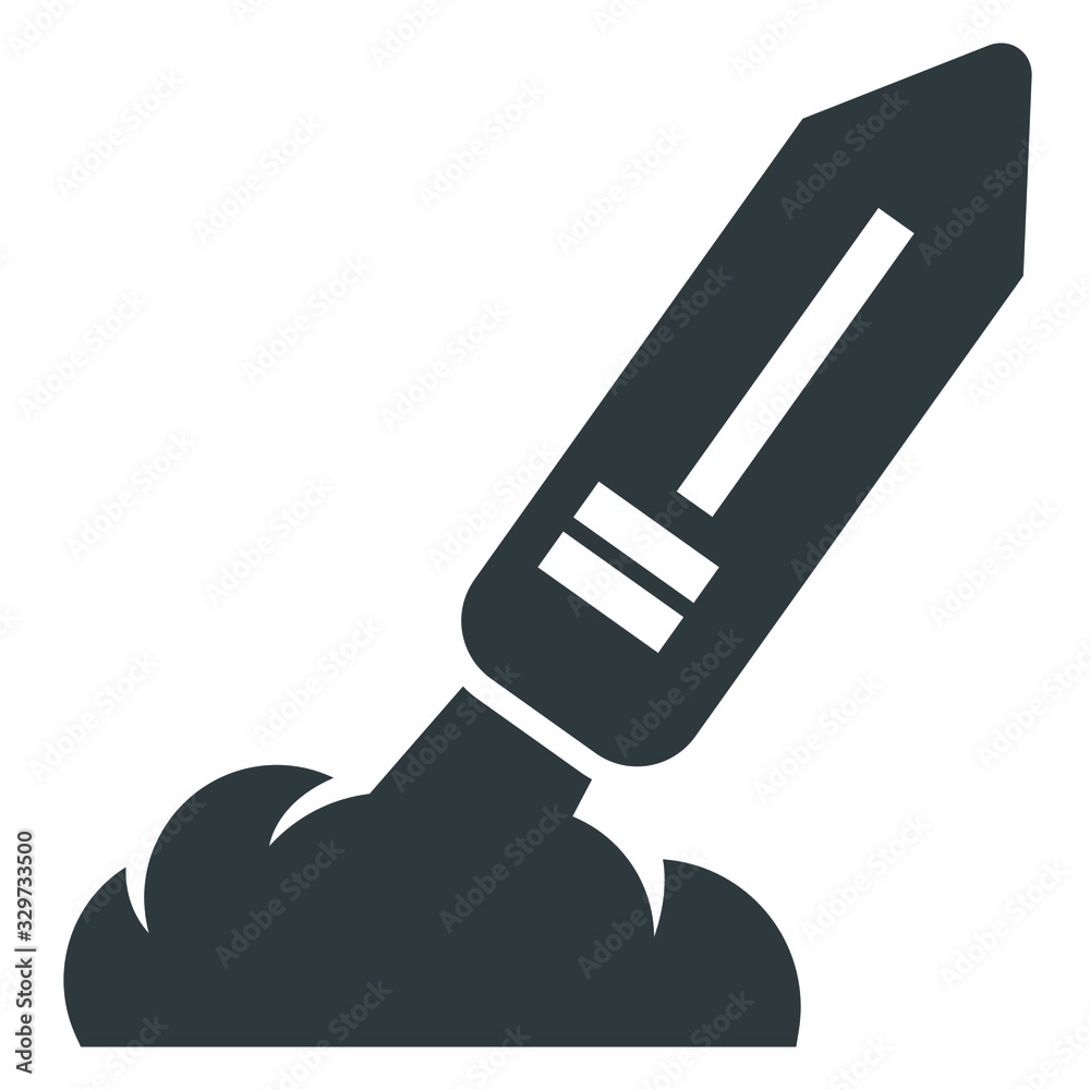 Startup black icon on white background Startup black icon on white background
