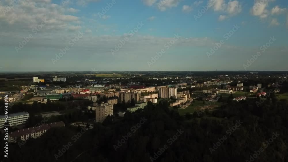 aerial view above the greenery city of mannimae in viljandi county estonia aerial view above the greenery city of mannimae in viljandi county estonia