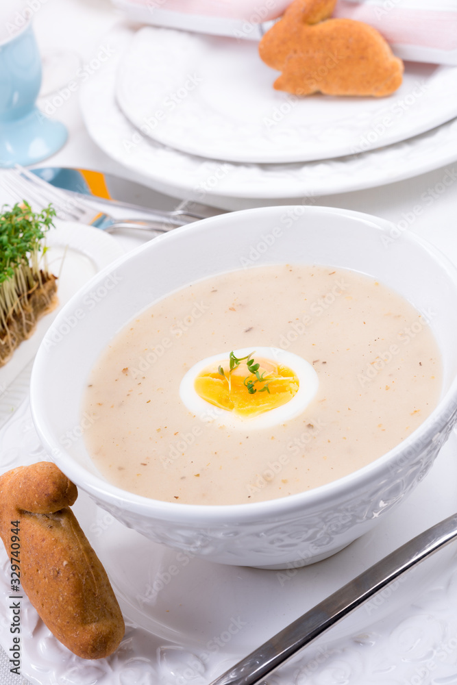 Easter in Polish: sour flour soup for Easter breakfast (Żurek) Easter in Polish: sour flour soup for Easter breakfast (Żurek)