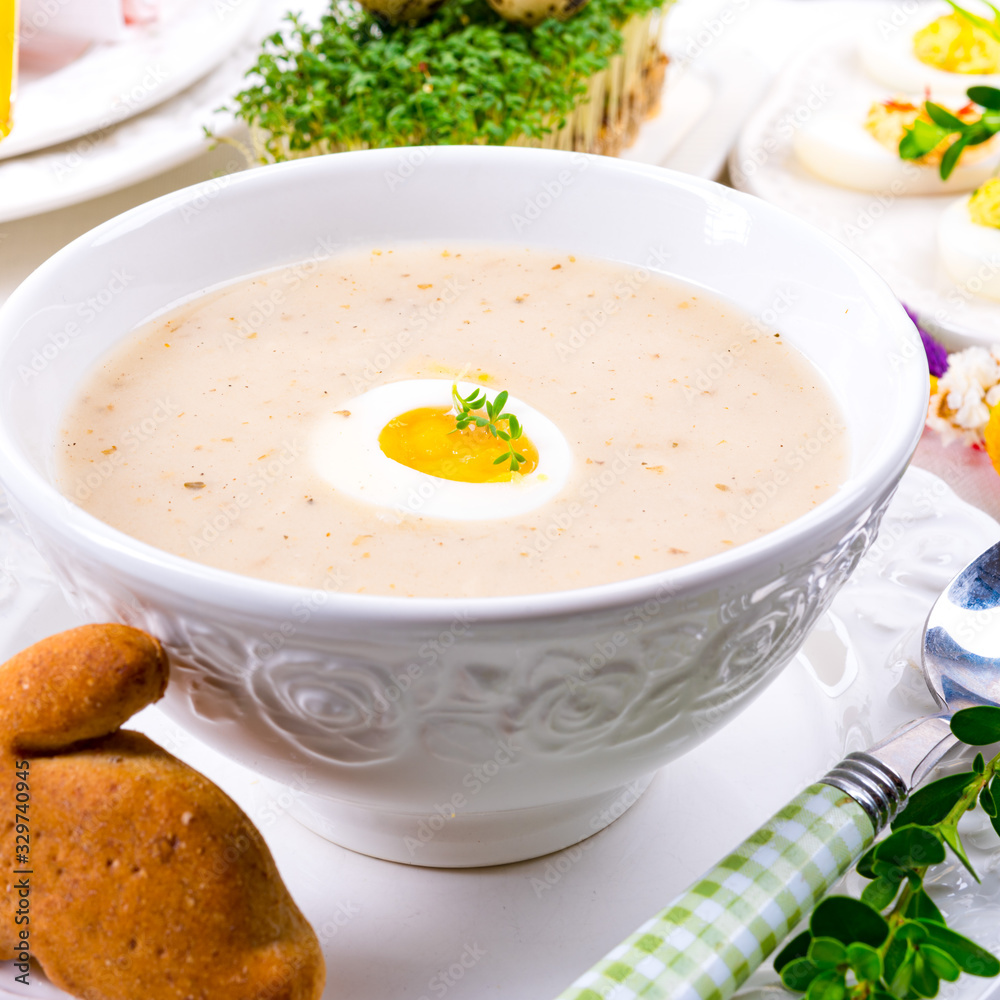 Easter in Polish: sour flour soup for Easter breakfast (Żurek) Easter in Polish: sour flour soup for Easter breakfast (Żurek)
