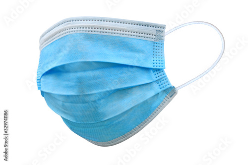 Doctor mask and corona virus protection isolated on a white background, Covid-19, With clipping path