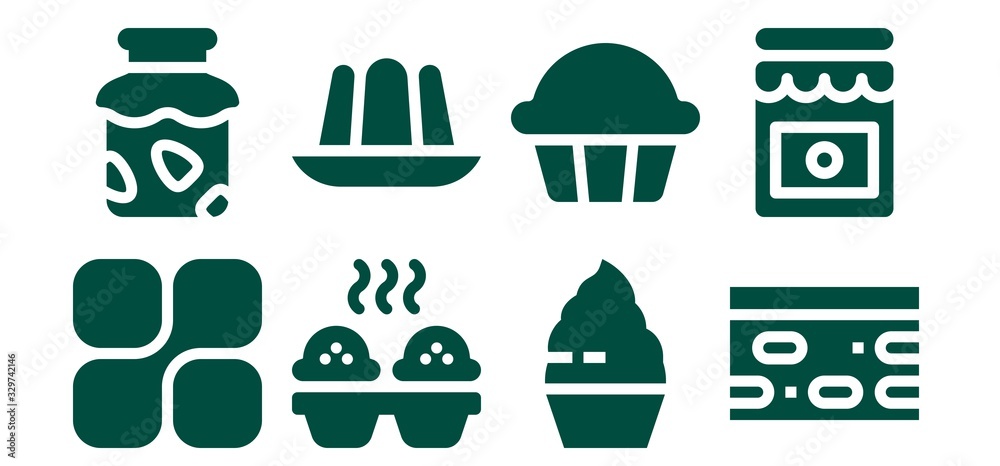 Modern Simple Set of jam Vector filled Icons