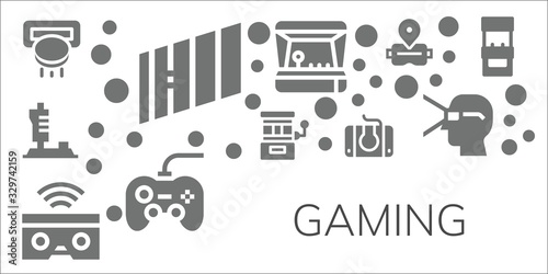 Modern Simple Set of gaming Vector filled Icons