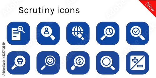 scrutiny icon set