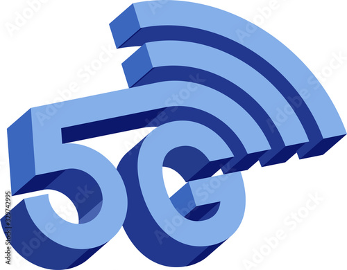 5G  vector icon,  5th generation of cellular network technology. Enables Internet of Things