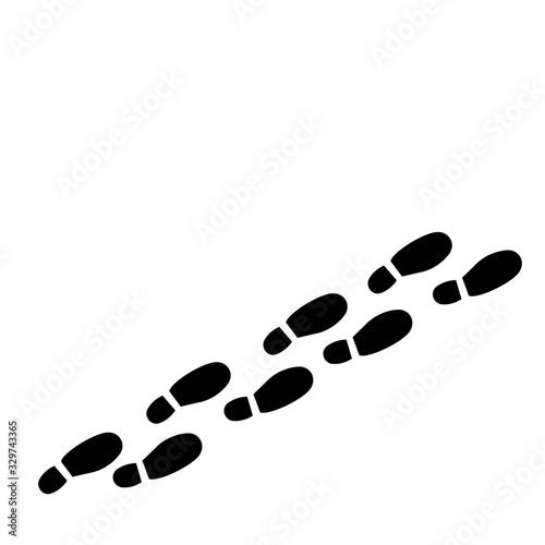 The footprints icon. Raster illustration