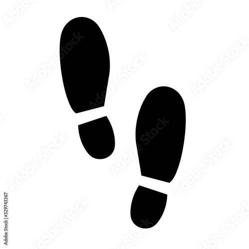 The footprints icon. Raster illustration