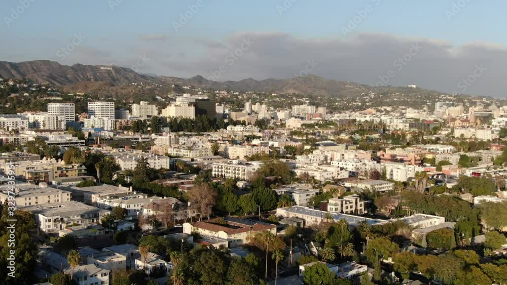 Hollywood from La Brea and Fountain Aerial Shot Right Elevate Hollywood from La Brea and Fountain Aerial Shot Right Elevate