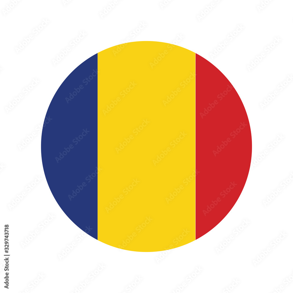 flag - Romania, button flat design with romania flag, Abstract illustration: button with flag from Romania country. flag - Romania, button flat design with romania flag, Abstract illustration: button with flag from Romania country.