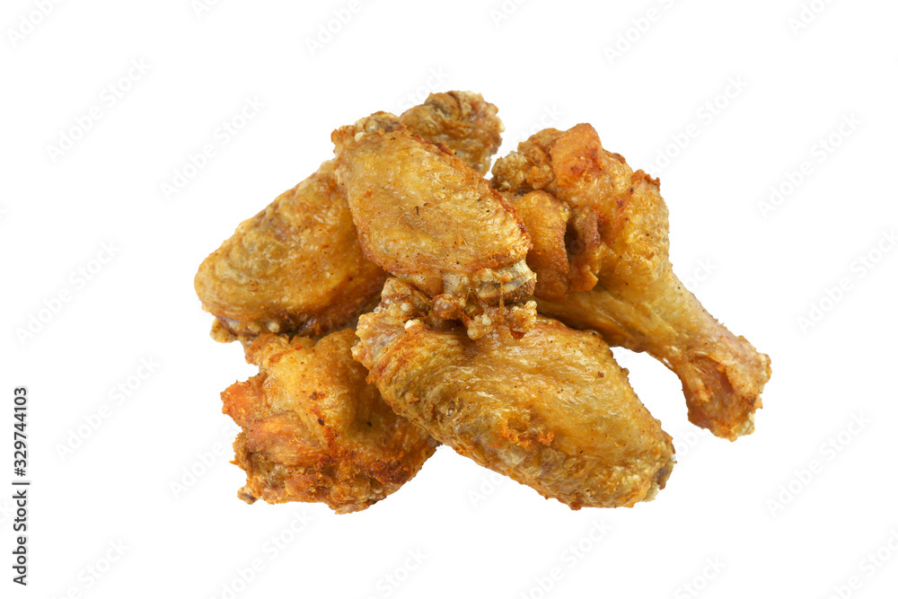fried chicken wings on a white background