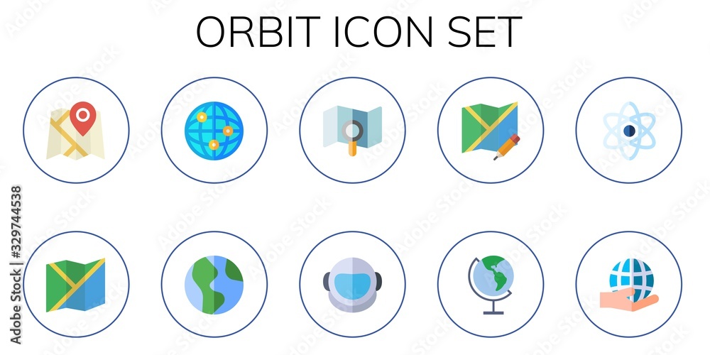 Modern Simple Set of orbit Vector flat Icons