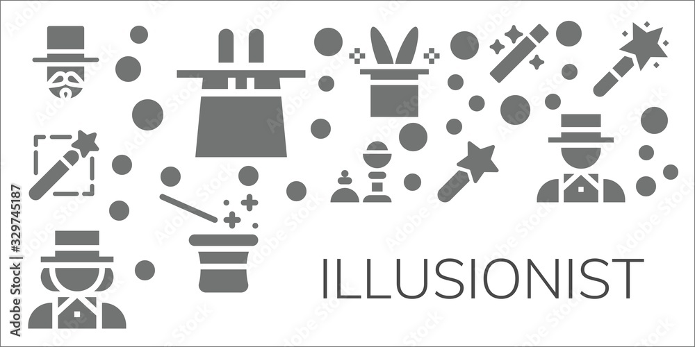 illusionist icon set illusionist icon set