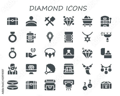 diamond icon set