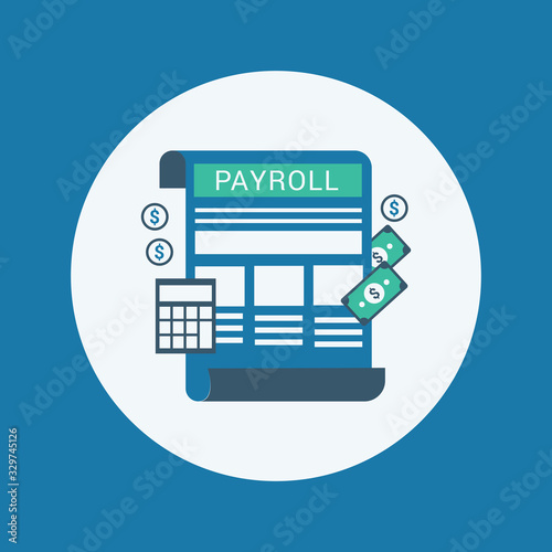 payroll salary accounting payment wages money calculator icon symbol