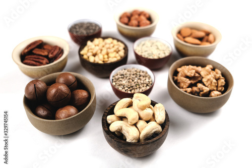 Nuts in round cup