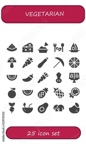 vegetarian icon set