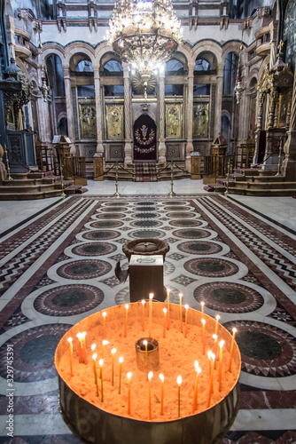 The Catholicon is the church at the center of the Church of the Holy Sepulchre in Jerusalem photo