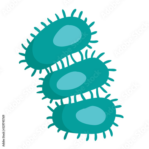 Different Kinds of Viruses. Bacteria Biology Organisms . Virus Infection Ebola Epidemic Sick. Medical Genetics Bacteriological Microorganism. Flat Vector Illustration,