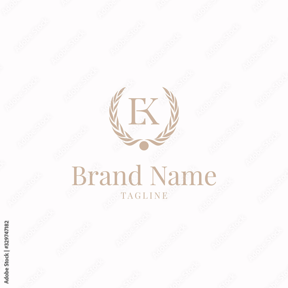 Wheat EK logo elegance golden brown Wheat EK logo elegance golden brown