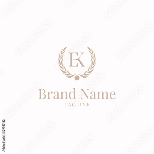 Wheat EK logo elegance golden brown
