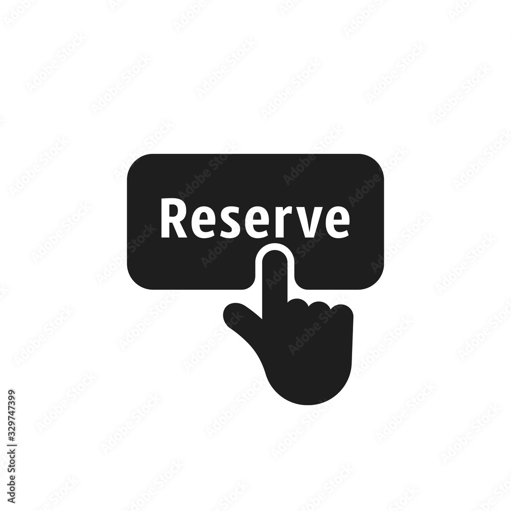 finger presses on black simple reserve button finger presses on black simple reserve button