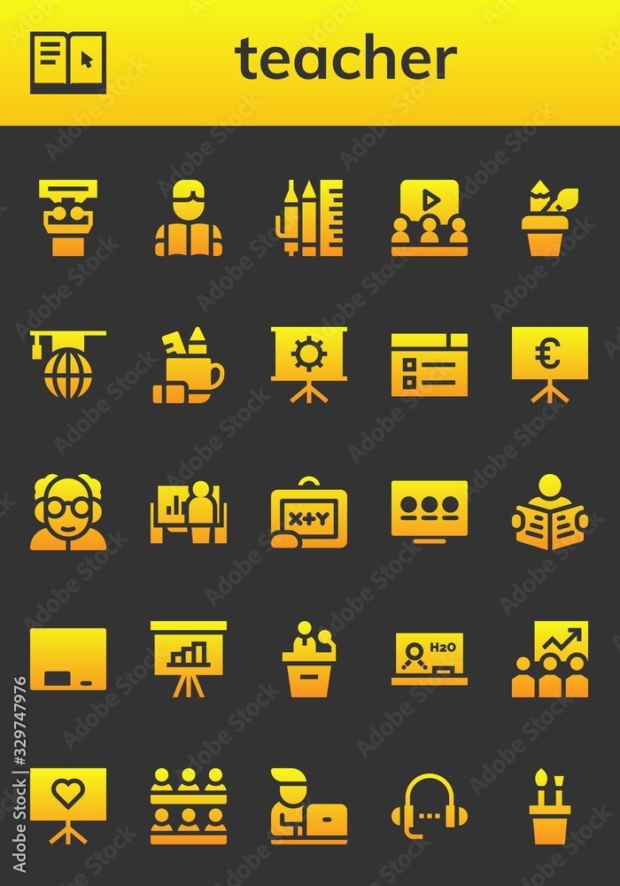 teacher icon set teacher icon set