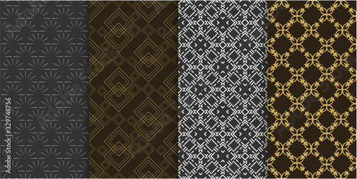 Vector geometric pattern / Template set / Seamless Background Wallpaper