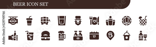 beer icon set