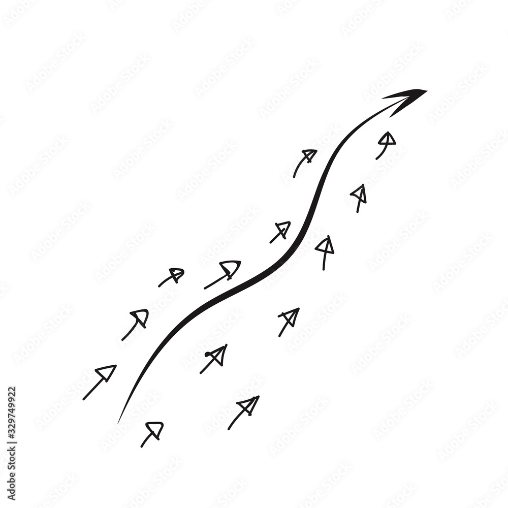 Obraz premium curve arrow leader. Vector