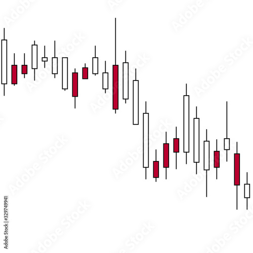 Financial stock market graph vector illustration.
