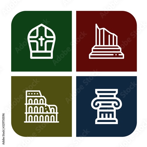 Set of rome icons