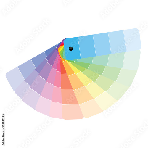 Color palette samples on white background