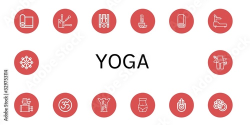 yoga icon set