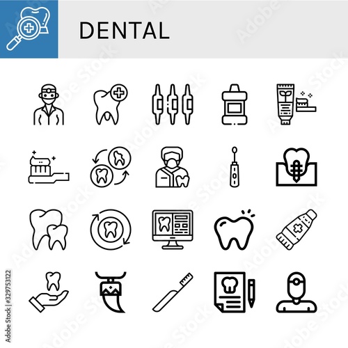 Set of dental icons