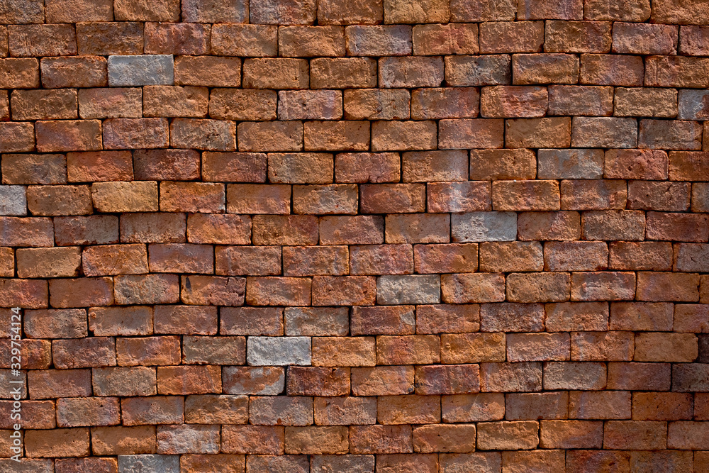 Obraz premium wall background, brown background abstract, orange mortar texture, old wall