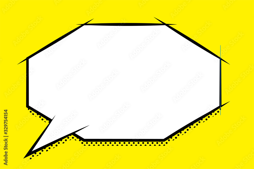 アメコミ 八角形 マンガの吹き出し コメントバルーン テキストボックス 手描き ドットの影付き Illustration Of Text Box Stock ベクター Adobe Stock