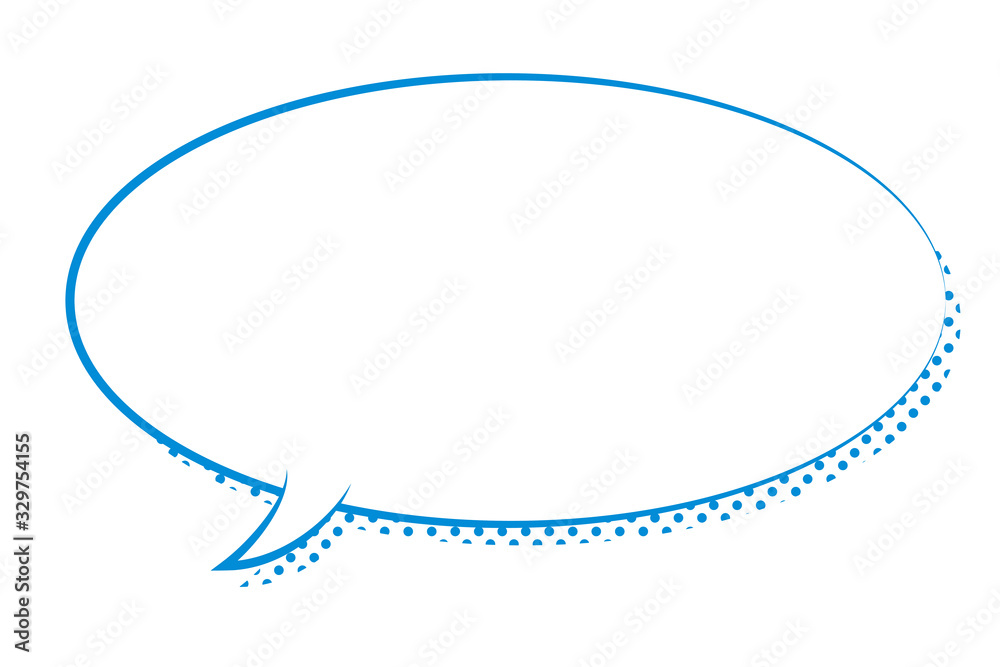 アメコミ 円形 マンガの吹き出し コメントバルーン テキストボックス 手描き ドットの影付き Illustration Of Text Box Stock Vector Adobe Stock