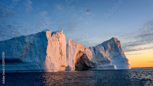 Greenland Ilulissat color glaciers sea ocean fjord photo