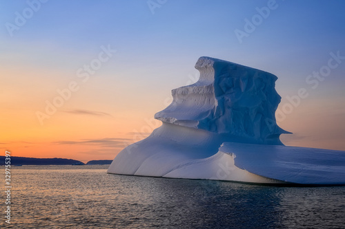 Greenland Ilulissat color glaciers sea ocean fjord photo