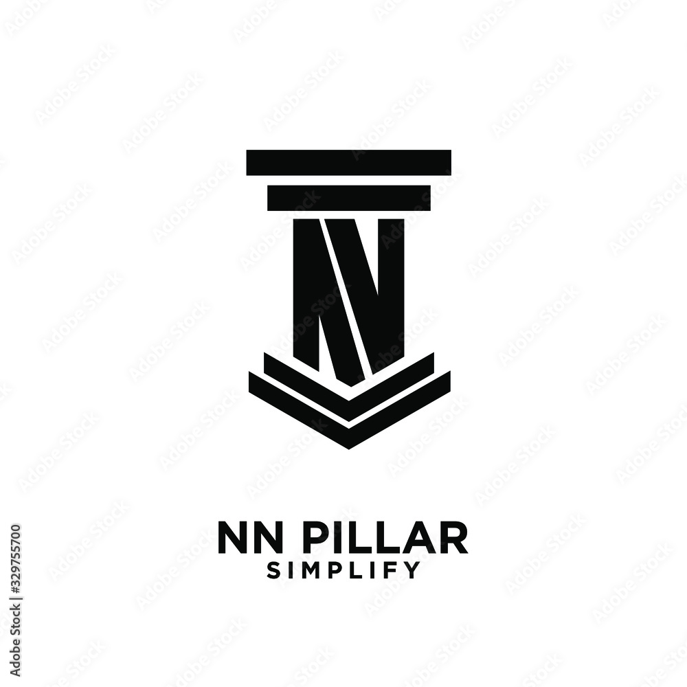 minimal nn n pillar letter initial logo icon design minimal nn n pillar letter initial logo icon design