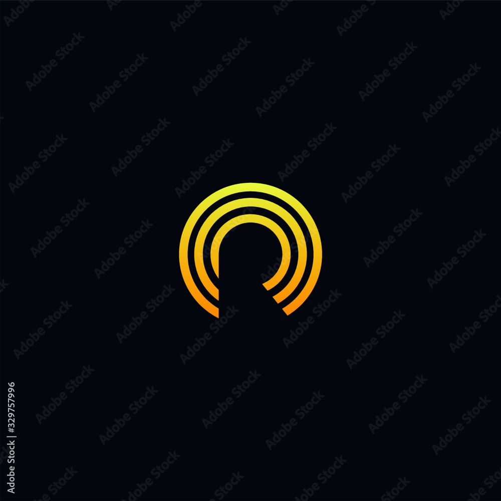R letter logo circles initial design R letter logo circles initial design