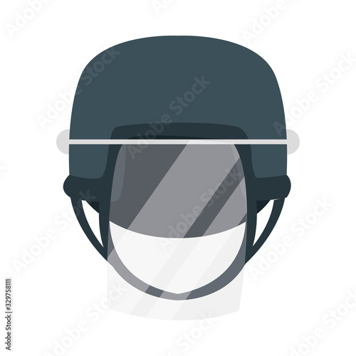 riot police helmet accessory icon