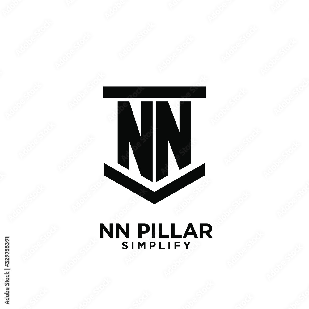 minimal nn n pillar letter initial logo icon design minimal nn n pillar letter initial logo icon design