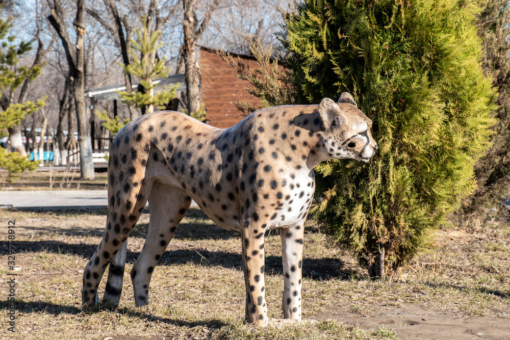 Animals, plastic animals in a city park. Animals, plastic animals in a city park.